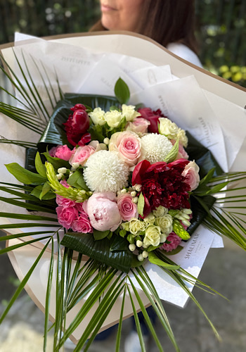 Velvet Peony Şakayık Gül Buketi