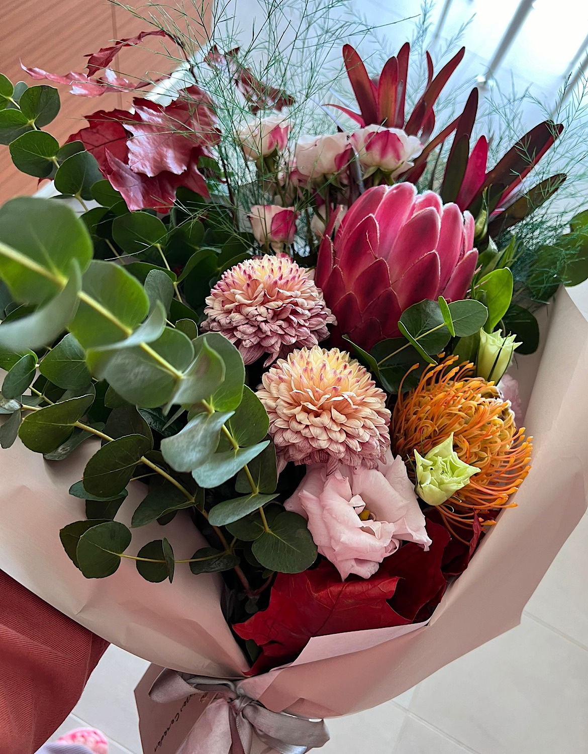 Protea Turuncu Buket