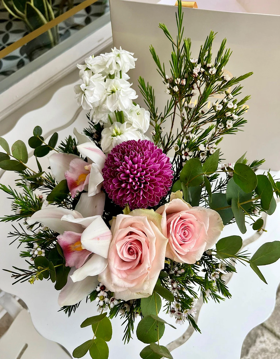 Pembe Beyaz Mini Aranjman